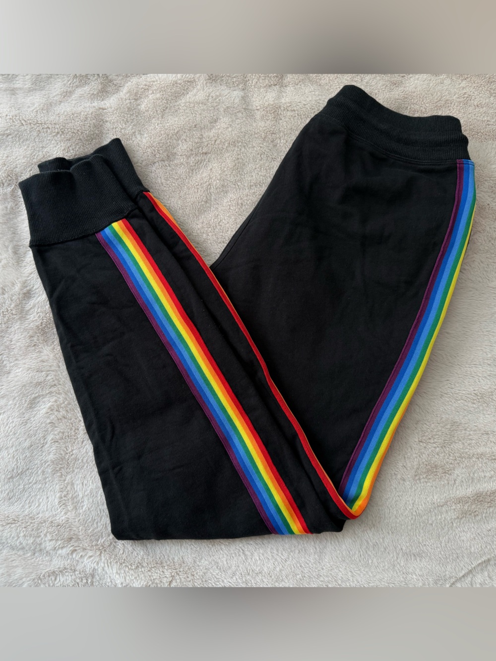 TOMBOYX Black Rainbow Pride French Terry Jogger Size S - Picture 4 of 9